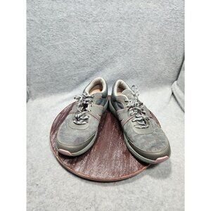 TRAQ By Alegria Womens Walking Shoes Size 38 Gray & Pink Mesh Upper Cushioned